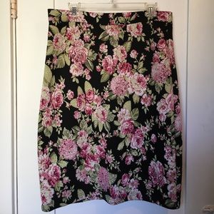 Maeve Floral Jacquard Pencil Skirt